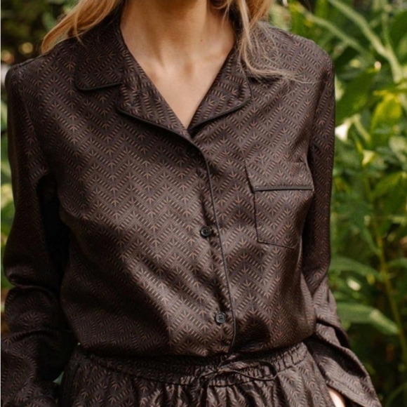 Billy Reid Silk Button Down Blouse Top - Picture 2 of 8